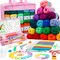 Crochet Yarn Kit for Beginners Adults and Kids, Includes 1650 Yards 30 Colors Acrylic Skeins, User Manual, Hooks, Pink Bag etc, Make Amigurumi & Crocheting Projects